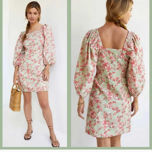 Anthropologie Dresses & Skirts - Anthropologie Forever That Girl Floral Puff Sleeves Dress